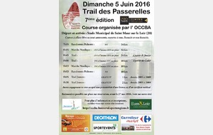 7 ème édition du trail des Passerelles, dimanche 05 juin 2016