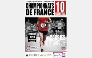 Les championnats de France  du 10 Kms à CABRIES le samedi 13 avril