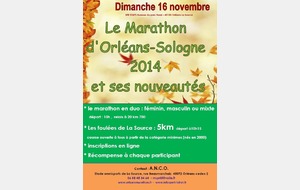 Gilles P au départ du marathon d'ORLEANS-SOLOGNE ce matin