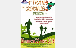  1er Trail des Grenouilles à PEZOU avec 19 bleus