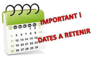 Les dates importantes de ce début de saison