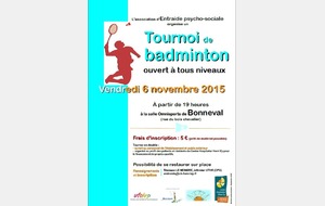 Un tournoi de badminton au profit d'une association