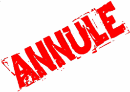 Entraînement du samedi 07 novembre annulé