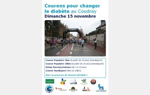 Courons pour changer le diabète dimanche 15 novembre