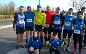 Les bleus au trail des Grenouilles avec des podiums