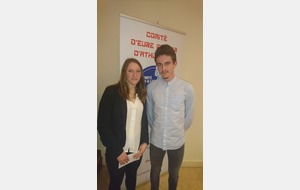 Marine et Téo récompensés à l'AG du Comité 