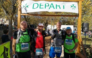 Les 04 Mousquetaires en course sur le trail Larzac-Dourbie