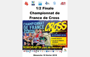 Engagements des qualifiés sur la 1/2 finale des France de cross