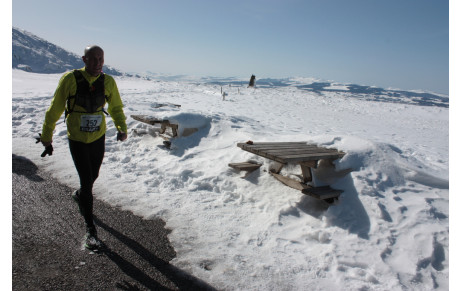 Gilles P même pas peur, au départ de l'Ultra 50 miles / 81 km, le trail de Vulcain