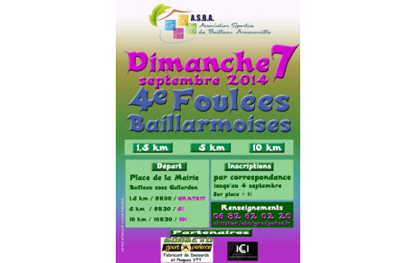 Envies de Foulées Baillarmoises dimanche 07 septembre? 