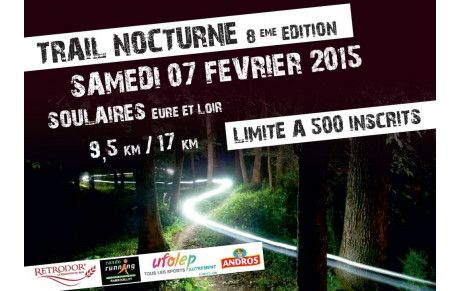 Les bleus avec la lampe frontale au trail de SOULAIRES ce samedi en soirée