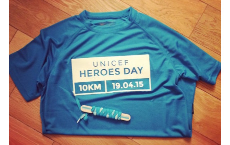 Un bleu était en "course" dimanche matin sur l' UNICEF Heroes Day