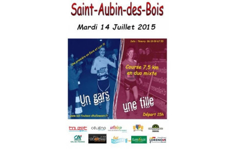 Une course le 14 juillet à SAINT AUBIN LES BOIS avec Céline et Denis
