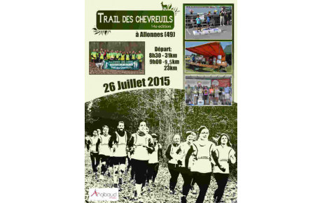 Le trail des Chevreuils à ALLONNES (49) ce dimanche 26 juillet