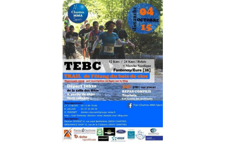 Une belle mobilisation des bleus au TEBC, le trail de l'Etang du Bois du Clos  