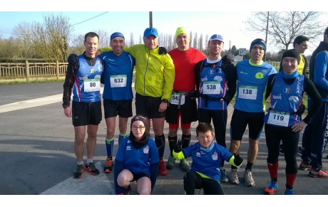 Les bleus au trail des Grenouilles avec des podiums
