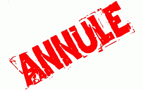 Entraînement du samedi 25 mars annulé