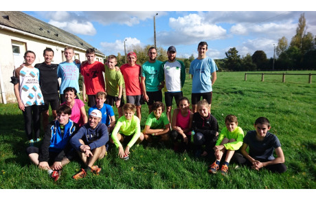 Une belle séance de groupe en préparation des cross