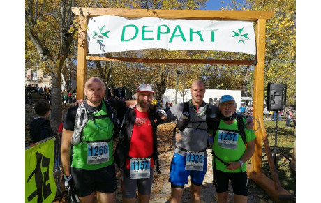 Les 04 Mousquetaires en course sur le trail Larzac-Dourbie