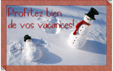 Le programme des entraînements durant les vacances d'hiver