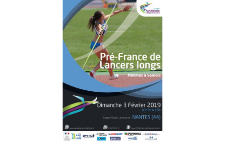 Championnat Régional Hivernal de Lancers longs Dimanche 3 Février 2019 - Nantes (44) - Stade Michel Lecointre
