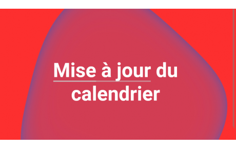 Mise à jour du calendrier